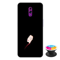 Ốp lưng điện thoại Oppo Reno hình Mặt Người Mẫu 1 tặng kèm giá đỡ điện thoại iCase xinh xắn - Hàng chính hãng