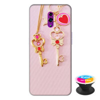 Ốp lưng điện thoại Oppo Reno hình Chìa Khóa Tình Yêu tặng kèm giá đỡ điện thoại iCase xinh xắn - Hàng chính hãng