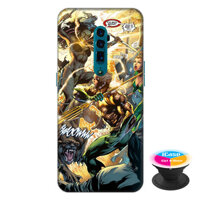 Ốp lưng điện thoại Oppo Reno 10X Zoom hình Aqua Mẫu 1 tặng kèm giá đỡ điện thoại iCase xinh xắn - Hàng chính hãng