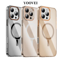 Ốp lưng điện thoại pc trong suốt cho iphone 16, 15, 14 pro max màu trắng chống ố vàng, ốp lưng giá đỡ từ tính hỗ trợ sạc không dây chống va đập chống rơi chống sốc