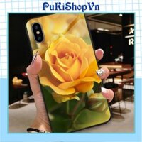 ỐP LƯNG  ĐIỆN THOẠI TRÁNG GƯƠNG KÍNH CƯỜNG LỰC HÌNH HOA HỒNG VÀNG - PUKISHOPVN