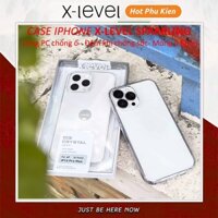Ốp lưng điện thoại X-Level Sparkling mỏng 0.88mm iPhone 11 12 13 14 15 16 Pro Max 14 15 16 Plus - Lưng PC chống ố