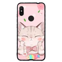 Ốp lưng điện thoại Xiaomi Redmi Note 6 Pro - viền TPU Dẻo - 02082 0374 CAT12 [bonus]