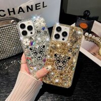 Ốp Lưng Đính Đá Mặt Báo cho các loại Iphone từ 7/8p -15prm