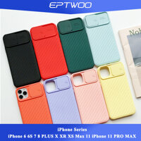 Ốp lưng eptwoo cho iPhone Ốp bảo vệ điện thoại nắp trượt máy ảnh cổ điển mềm bảo vệ sự riêng tư cho iPhone 6 6S 7 8 Plus x XR XS max 11 iPhone 11 Pro Max LazadaMall