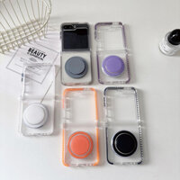 Ốp lưng Flip6 Samsung Galaxy Z Flip5 dễ thương Thu hút từ tính với giá đỡ Ốp lưng 2in1 đầy màu sắc Samsung Galaxy Z Flip 3 Flip 4 5G cứng chống sốc điện thoại sáng tạo