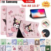 Ốp Lưng Gấu Dâu Kuromi Cho Samsung Galaxy Tab A8 10.5 "2021 / 2022 SM-X200 X205 X207 Họa Tiết Hoạt Hình Dễ Thương Da TPU Flip Stand Vỏ Bảo Vệ Máy Tính Bảng