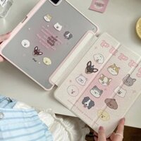 Ốp Lưng Gấu Dễ Thương Cho 2024 iPad Pro 11 Ốp Lưng 10th 10.9 iPad Pro 11 10.5 5th 6th 9.7 Air 5 4 10.9 Ốp Lưng Flip Cover Bảo Vệ