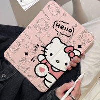 Ốp lưng hello kitty iPad air4 / 5 / 6 pro11 2022 2024 Vỏ iPad acrylic xoay ba lần gen5 / 6 / 7 / 8 / 9 / 10 mini6 vỏ hoạt hình