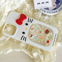 Ốp lưng Hello Kitty sáng tạo cho iPhone 15 14 13 12 Pro Max ❥ ❈ Bow Shine Star Cartoon Sanrio Cover Vỏ bảo vệ Camera