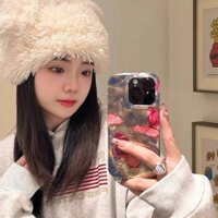 Ốp lưng hình bướm gợn nước tương thích với iPhone 15 Pro Max, 14 mới, 13 hai lớp chống sốc, 12/11 lỗ lớn PLAA