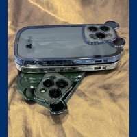 Ốp lưng hình gấu bạo lực màu xanh Sierra cho 13 12 11 X Xr Xs Max Ốp lưng bảo vệ chống rơi mới