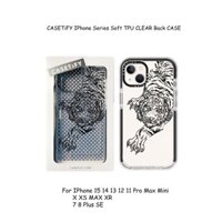 Ốp lưng hổ Fierce CASETiFY IPhone Series TPU mềm trong suốt cho IPhone 16 15 14 13 12 11 Pro MAX 7 8 Plus X XS MAX XR MINI Hộp quà tặng bao bì