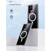 Ốp lưng hỗ trợ sạc không dây chính hãng Likgus Crystal Clear Case trong suốt chống sốc cho Samsung S24 Ultra, S23 Ultra