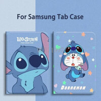 Ốp Lưng Hoạt Hình Stitch Cho Samsung Galaxy Tab S10 FE 10.9 2025 S9FE + S10 + 12.4 "A9 Plus 11 8.7 S8 TabS9 S7 Plus S7 FE Trifold Stand Case Cho Tab S6 Lite 10.4 A8 X200 Case