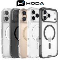 Ốp Lưng Hoda Crystal Pro Magsafe Chống Sốc Bảo Vệ Đạt Chuẩn Tích Hợp Sạc Không Dây Chính Hãng cho iPhone 17| 16| 15 Series