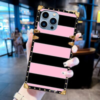 Ốp lưng Honor X9B 5G X9A X9 X8A X8 X7 X6 X5 8X Honor 90 80 70 50 Lite Vỏ điện thoại chống sốc hình vuông sọc thời trang sang trọng