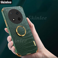 Ốp lưng Honor X9C Ốp Lưng Thông Minh Mềm Sang Trọng Họa Tiết Cá Sấu Carbon Da Điều Hướng Ô Tô Giá Đỡ Nhẫn Dành Cho Honor X7C Bao Ốp Lưng