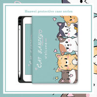 Ốp lưng Huawei Matepad T10 T10s 9.7 10.1 dễ thương có khe cắm bút chì Bàn di chuột chống sốc M610.8 M5 Lite T5 cho máy tính bảng Huawei Matepad Air 11.5 S 2024 Pro 11 10.8 SE 11 Vỏ hoạt hình