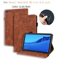 Ốp lưng Huawei Mediapad M5 Lite 8.0 JDN2-AL00 / W09 Vỏ hoa 3D Emboss Bao da Máy tính bảng Funda cho Huawei Mediapad M5 Lite 8