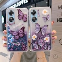 Ốp lưng Huawei Nova 10 11 12 Pro 12Lite 9 9SE 7 7i 7SE 5T Mate 60 50 40 30 20 P60 P50 Pro Vỏ điện thoại silicon mềm hình bướm Bling trong suốt