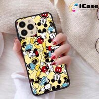 Ốp lưng iCase dành cho iPhone 12 Pro Max chất liệu viền dẻo lưng cứng nhám TPU có hai lỗ xỏ dây đeo in nổi 4D hình bộ sưu tập HOAT HINH 02