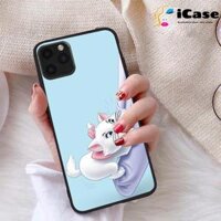 Ốp lưng iCase dành cho iPhone 11 Pro Max chất liệu viền dẻo lưng cứng nhám TPU có hai lỗ xỏ dây đeo in nổi 4D hình bộ sưu tập Green Mordern 03