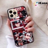 Ốp lưng iCase dành cho iPhone 12 Pro Max chất liệu viền dẻo lưng cứng nhám TPU có hai lỗ xỏ dây đeo in nổi 4D hình bộ sưu tập Truyen Tranh 17