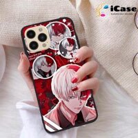 Ốp lưng iCase dành cho iPhone 12 Pro Max chất liệu viền dẻo lưng cứng nhám TPU có hai lỗ xỏ dây đeo in nổi 4D hình bộ sưu tập Truyen Tranh 23