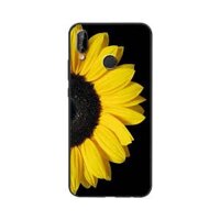 Ốp Lưng in cho Huawei 3e Mẫu Hoa Hướng Dương Nền Đen - Hàng Chính Hãng