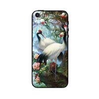 Ốp Lưng in cho iPhone 55sSE Mẫu Cặp Đôi Hạc - Hàng Chính Hãng