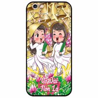 Ốp lưng in cho Iphone 6 Plus 6s Plus Mẫu Đôi Bạn Áo Dài