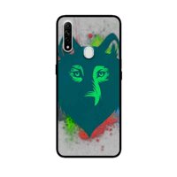 Ốp Lưng in cho Oppo A8 Mẫu Chú Sói Nền Xám - Hàng Chính Hãng