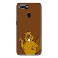 Ốp Lưng in cho Oppo F9 Mẫu Hải Ly Xin Chào - Hàng Chính Hãng