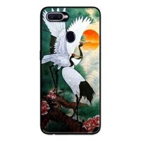 Ốp Lưng in cho Oppo F9 Mẫu Chim Hạc - Hàng Chính Hãng