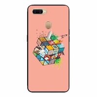 Ốp lưng in cho Oppo F9  Oppo A7 - 2018 Rubik Cube