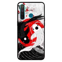Ốp Lưng in cho Realme 5 Mẫu Cá Chép Đen Trắng - Hàng Chính Hãng