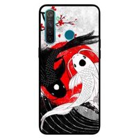 Ốp Lưng in cho Realme 5 Pro  Realme Q Mẫu Cá Chép Đen Trắng - Hàng Chính Hãng