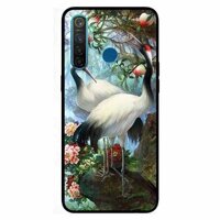 Ốp lưng in cho Realme 5 Pro  Realme Q Cặp Đôi Hạc