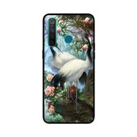 Ốp Lưng in cho Realme 5 Pro Mẫu Cặp Đôi Hạc - Hàng Chính Hãng