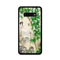 Ốp Lưng in cho Samsung Galaxy S10 Plus Mẫu Tranh Làng Tre - Hàng Chính Hãng