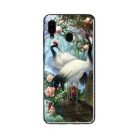 Ốp Lưng in cho Samsung Galaxy A20 Mẫu Cặp Đôi Hạc - Hàng Chính Hãng