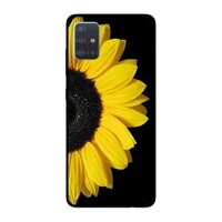 Ốp Lưng in cho Samsung Galaxy A71 mẫu Hoa Hướng Dương Nền Đen - Hàng Chính Hãng