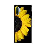 Ốp Lưng in cho Samsung Galaxy Note 10 Plus Mẫu Hoa Hướng Dương Nền Đen - Hàng Chính Hãng