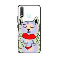 Ốp Lưng in cho Vivo Vivo Y19 U3 Y5s U20 Mẫu Mèo Tim - Hàng Chính Hãng