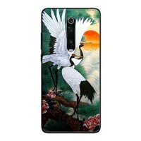 Ốp Lưng in cho Xiaomi Mi 9T Mẫu Chim Hạc - Hàng Chính Hãng