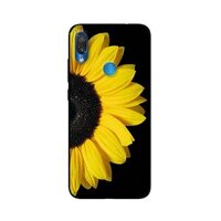 Ốp Lưng in cho Xiaomi Redmi 7 Mẫu Hoa Hướng Dương Nền Đen - Hàng Chính Hãng