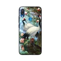 Ốp Lưng in cho Xiaomi Redmi 7 Mẫu Cặp Đôi Hạc - Hàng Chính Hãng