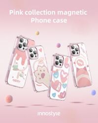 Ốp lưng Innostyle Magnetic Pink Collection For iPhone 16 Pro Max
