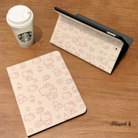 Ốp Lưng IPad Hello Kitty Màu Hồng Có Giá Đỡ Bút Cho IPad 6th 5th Gen 9.7 '' 7th 8th 9th 10th Gen 10.2 '' Air 1 / 2 IPad 2 / 3 / 4 Air3 / Pro 10.5 '' Mini 1 / 2 / 3 / 4 / 5 / 6 Vỏ Pro 2021 2022 2024